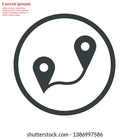 GPS vector icon 10 eps , Lorem ipsum Flat design