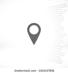GPS vector icon 10 eps , Lorem ipsum Flat design