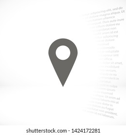 GPS vector icon 10 eps , Lorem ipsum Flat design