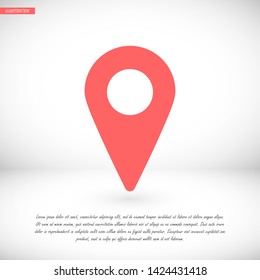 GPS vector icon 10 eps , Lorem ipsum Flat design
