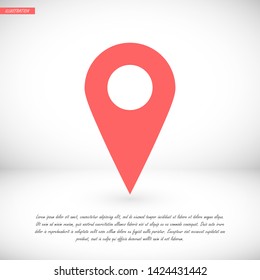 GPS vector icon 10 eps , Lorem ipsum Flat design