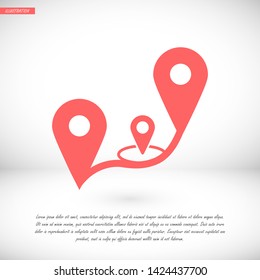 GPS vector icon 10 eps , Lorem ipsum Flat design
