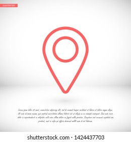 GPS vector icon 10 eps , Lorem ipsum Flat design