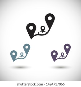GPS vector icon 10 eps , Lorem ipsum Flat design
