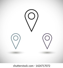 GPS vector icon 10 eps , Lorem ipsum Flat design