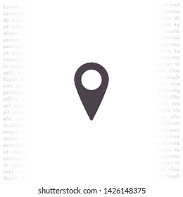 GPS vector icon 10 eps , Lorem ipsum Flat design