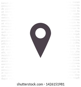 GPS vector icon 10 eps , Lorem ipsum Flat design