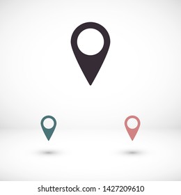 GPS vector icon 10 eps , Lorem ipsum Flat design