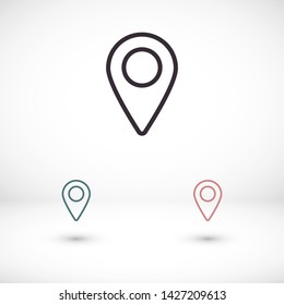 GPS vector icon 10 eps , Lorem ipsum Flat design