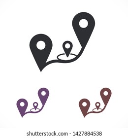 GPS vector icon 10 eps , Lorem ipsum Flat design