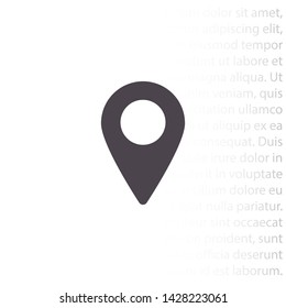GPS vector icon 10 eps , Lorem ipsum Flat design