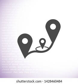 GPS vector icon 10 eps , Lorem ipsum Flat design