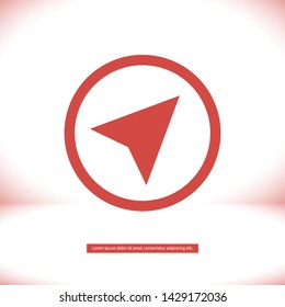 gps vector icon 10 eps , Lorem ipsum Flat design