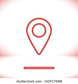 GPS vector icon 10 eps , Lorem ipsum Flat design