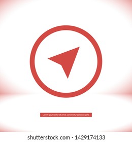 gps vector icon 10 eps , Lorem ipsum Flat design