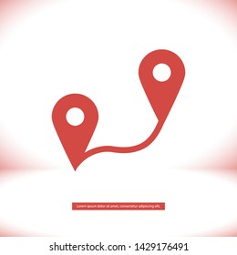 GPS vector icon 10 eps , Lorem ipsum Flat design