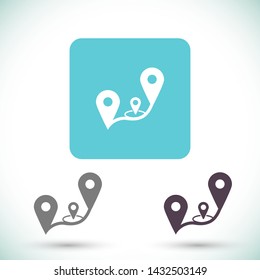 GPS vector icon 10 eps , Lorem ipsum Flat design