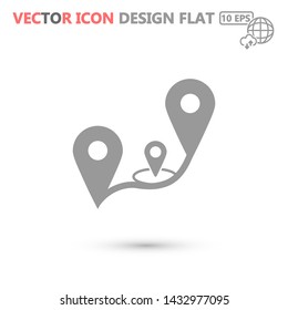 GPS vector icon 10 eps , Lorem ipsum Flat design