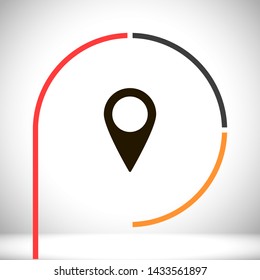 GPS vector icon 10 eps , Lorem ipsum Flat design