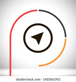 gps vector icon 10 eps , Lorem ipsum Flat design