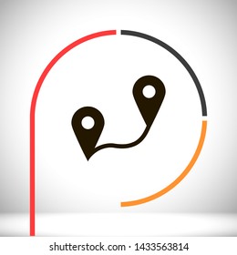 GPS vector icon 10 eps , Lorem ipsum Flat design