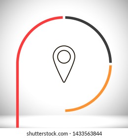 GPS vector icon 10 eps , Lorem ipsum Flat design