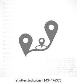 GPS vector icon 10 eps , Lorem ipsum Flat design