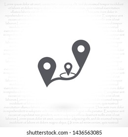 GPS vector icon 10 eps , Lorem ipsum Flat design
