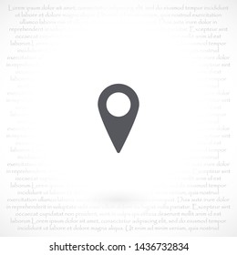 GPS vector icon 10 eps , Lorem ipsum Flat design
