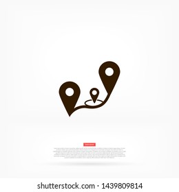 GPS vector icon 10 eps , Lorem ipsum Flat design