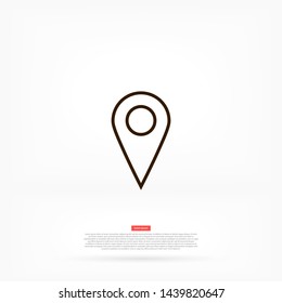 GPS vector icon 10 eps , Lorem ipsum Flat design