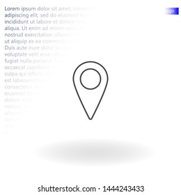 GPS vector icon 10 eps , Lorem ipsum Flat design