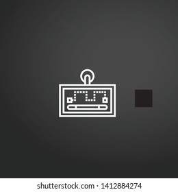Gps vector icon. Gps concept stroke symbol design. Thin graphic elements vector illustration, outline pattern for your web site design, logo, UI. EPS 10.