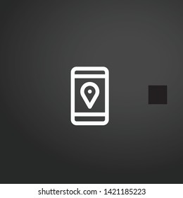 Gps vector icon. Gps concept stroke symbol design. Thin graphic elements vector illustration, outline pattern for your web site design, logo, UI. EPS 10.