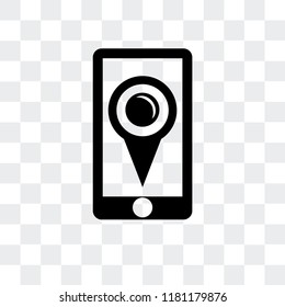 Gps vector icon isolated on transparent background, Gps logo concept