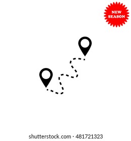 Gps vector icon isolated on white background.