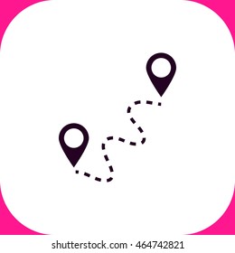 Gps vector icon on white background.