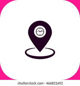GPS vector icon on white background.