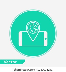 Gps vector icon sign symbol
