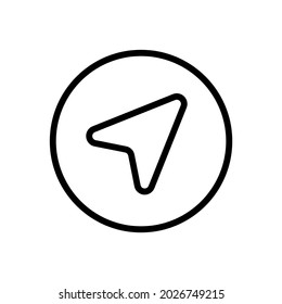 GPS vector line icon . Editable Stroke