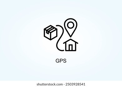 GPS-Vektorgrafik oder Logo-Symbol