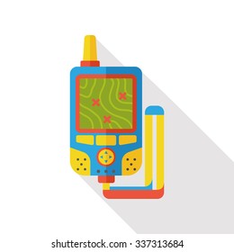 GPS walkie flat icon