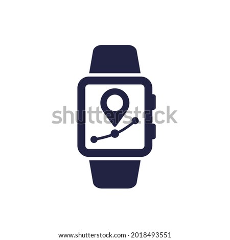 gps watch icon on white