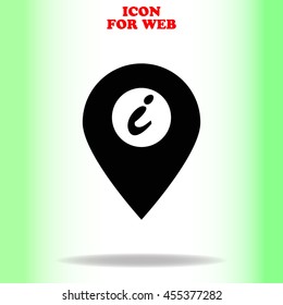 GPS web icon. Black illustration on white background