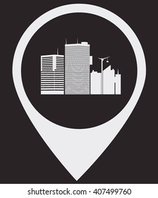 Gps with wifi icon.Gps with wifi icon vector. City Network - Wifi Internet Connectivity concept.Social icons.