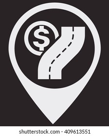 Gps with wifi icon.Gps with wifi icon vector.A road that drivers must pay to use.