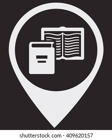 Gps with wifi icon.Gps with wifi icon vector.Library, books, study.