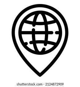 Gps World Flat Icon Isolated On White Background