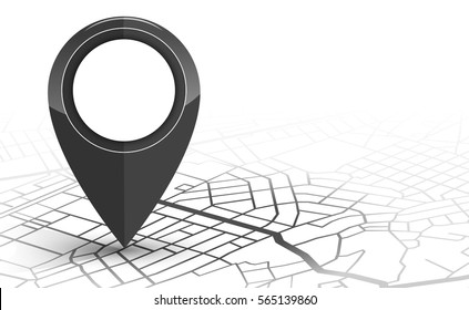 GPS.navigator pin checking black color on white background. vector illustration