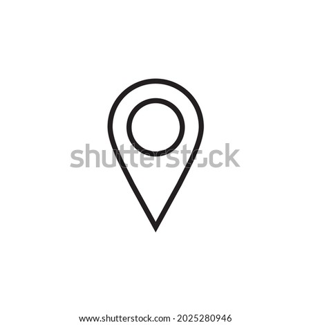 gps,pin icon vector isolated illustration